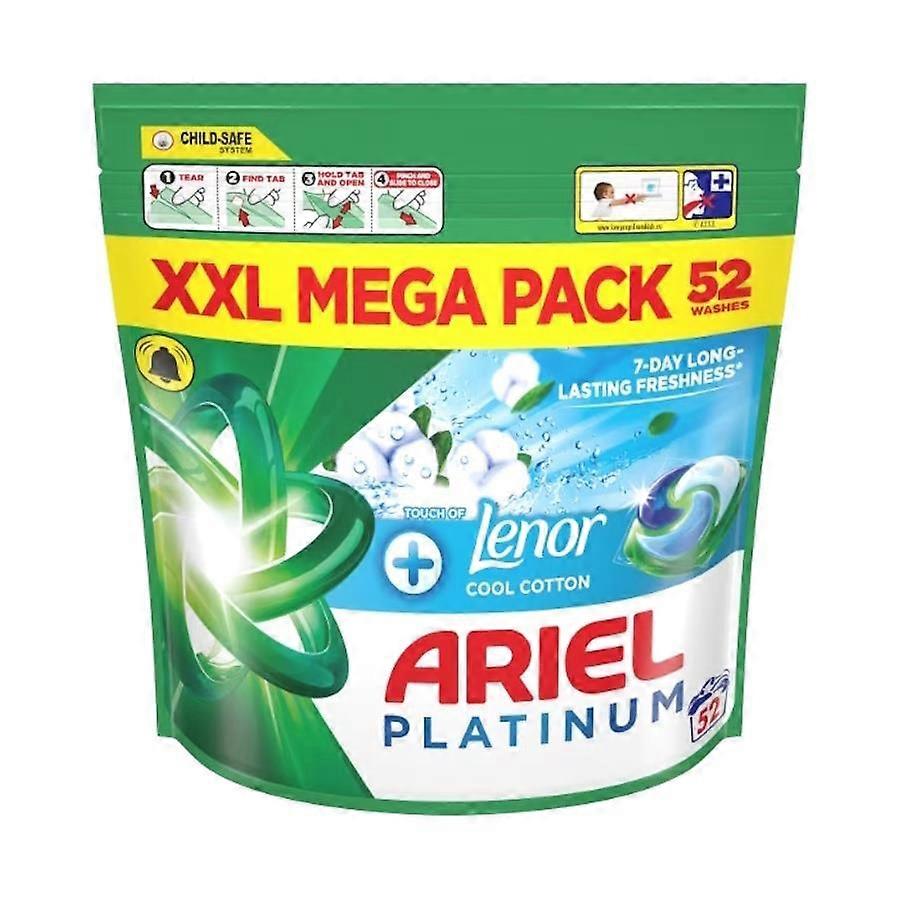 Ariel Platinum Pods Cool Cotton 52 Washes