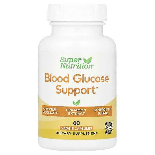 Super Nutrition, Blood Glucose Support with Chromium Picolinate, Cinnamon, Fenugreek, and Grape Extracts, 60 Veggie Capsules