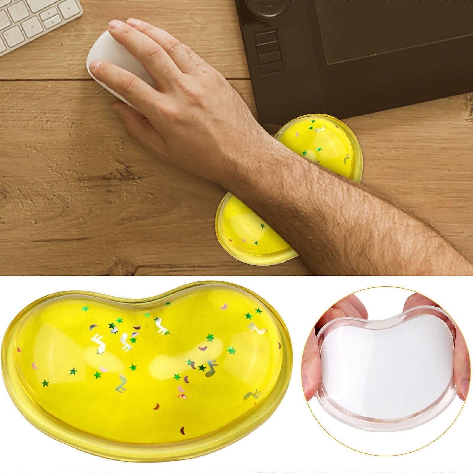 Silicone Gel Wrist Rest Heart Shaped Translucence Ergonomic Mouse Pad Effectively Wrist Fatigue