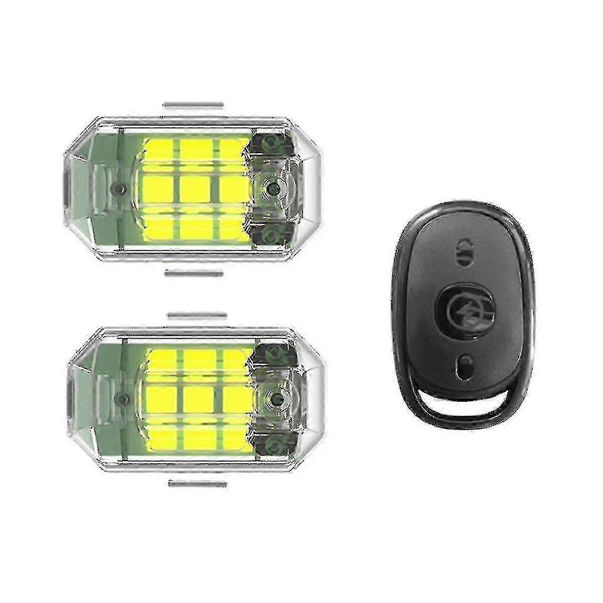 25-26 Wireless LED Strobe Light for Motorcycle Car Bike Scooter, Anti-collision Warning Lamp