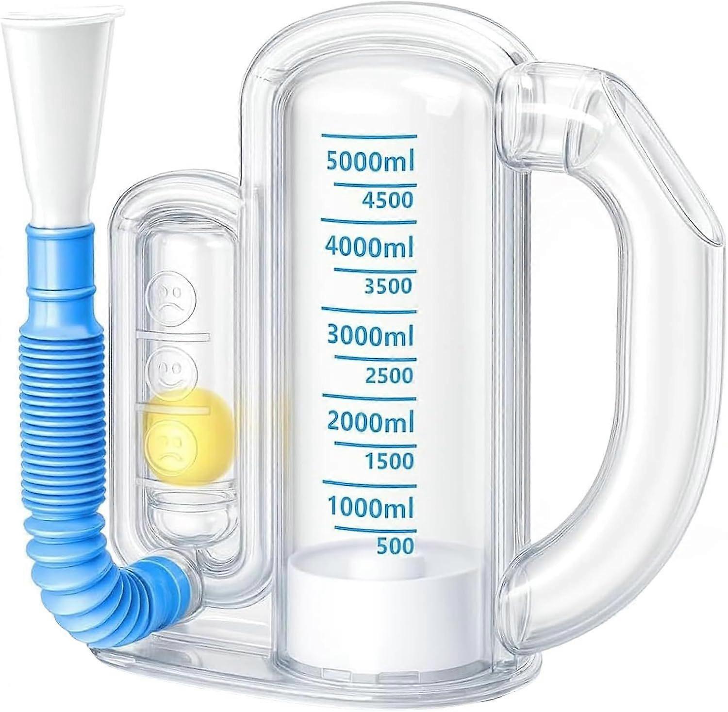 Incentive Spirometer - Deep Breathing Trainer for Children and Adults, 5000ml