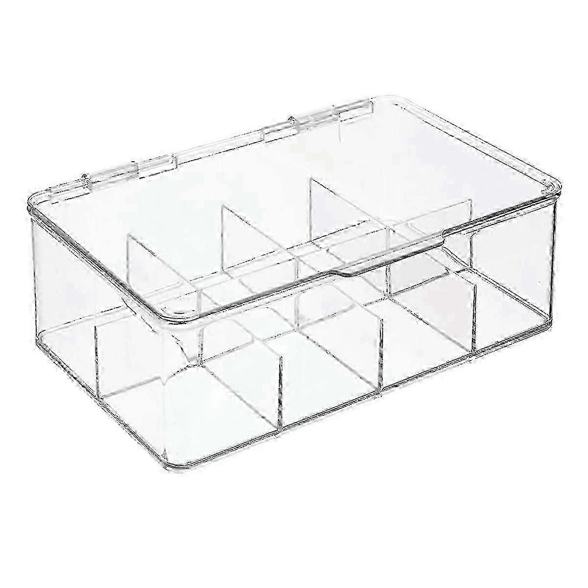 Tea Bag Storage Box - Multi-Functional Organizer for Tea & Coffee Bags, Compartment Box