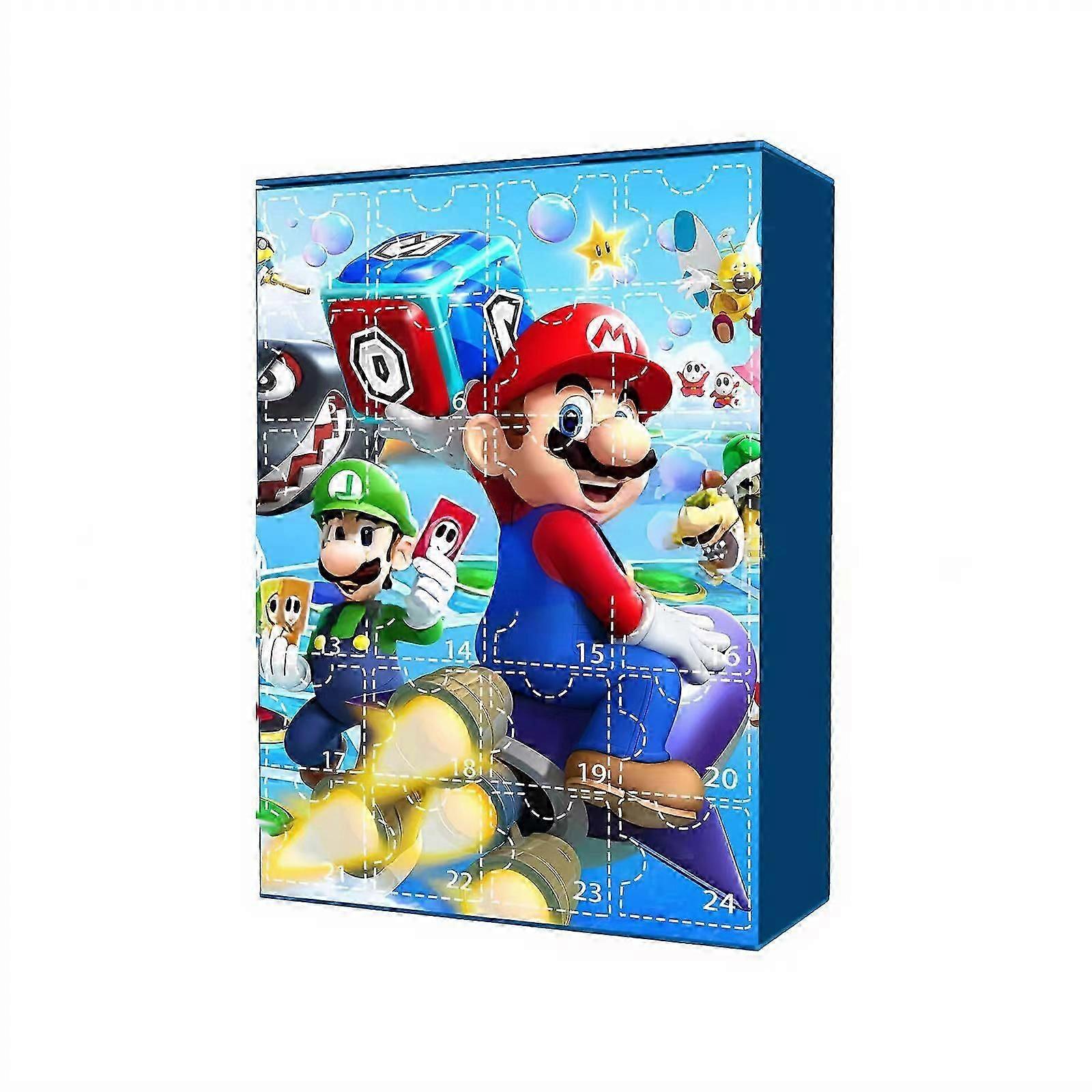 Super Mario Bros Mario Christmas Advent Calendar Box 24PCS Countdown Calendar Box