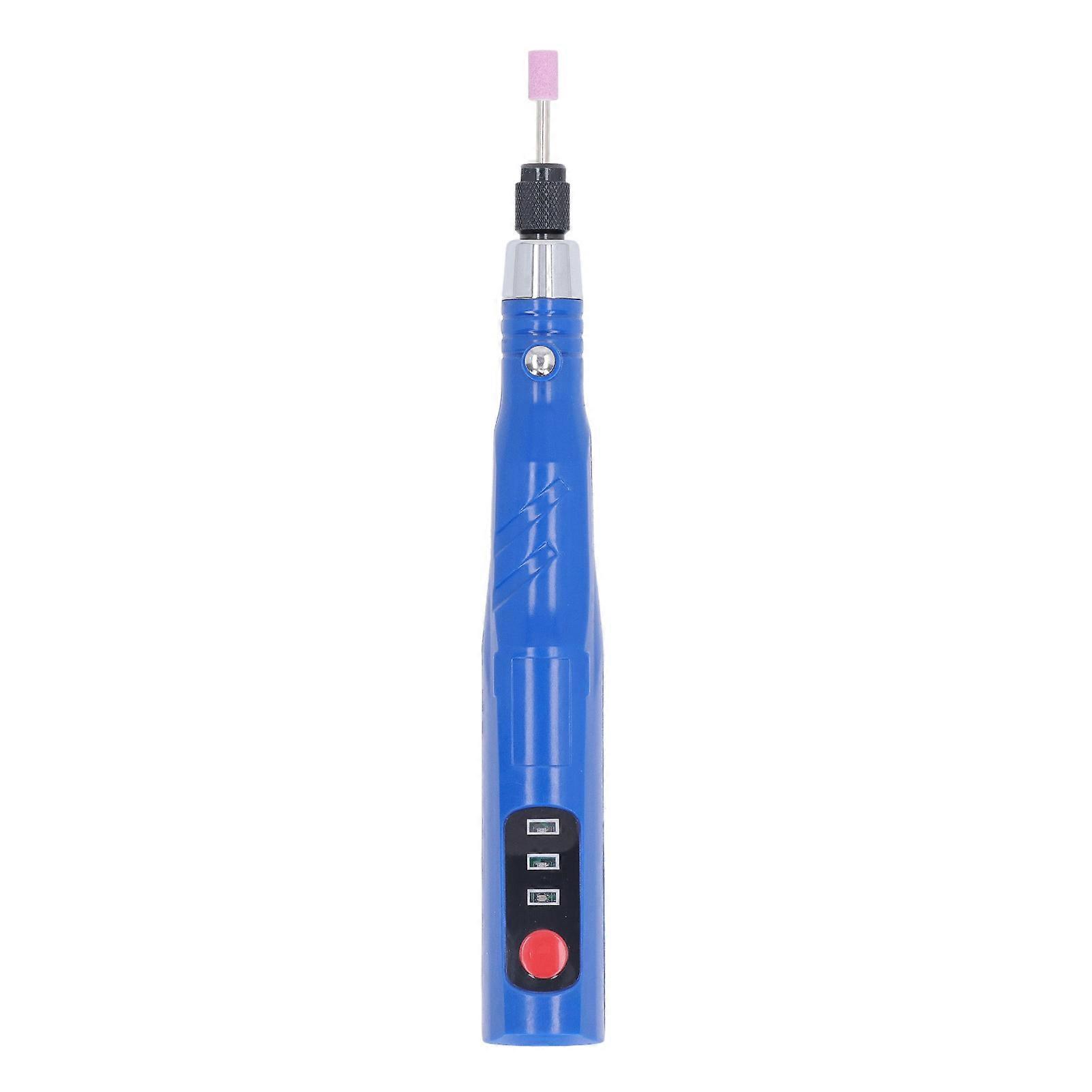 Electric Grinding Pen Polishing Kit Mini USB Charging Portable Cordless Rotary Tool 30W Blue 