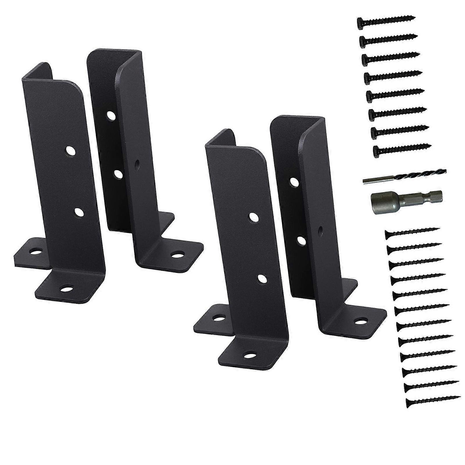Portable Sturdy Adjustable Deck Post Base Brackets for Support in Garden Terraces and Balconies Deck Installations Multicolor
