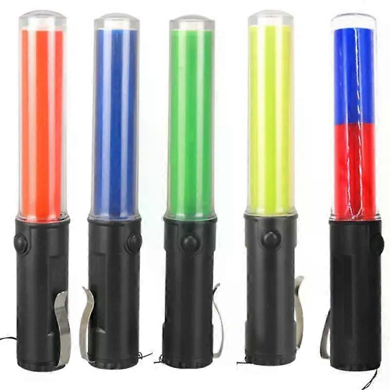 26cm Traffic Light Baton Concert Light Stick Side Clip Design Signal Traffic Wand LED Warning Lamp 3 Flashing Modes