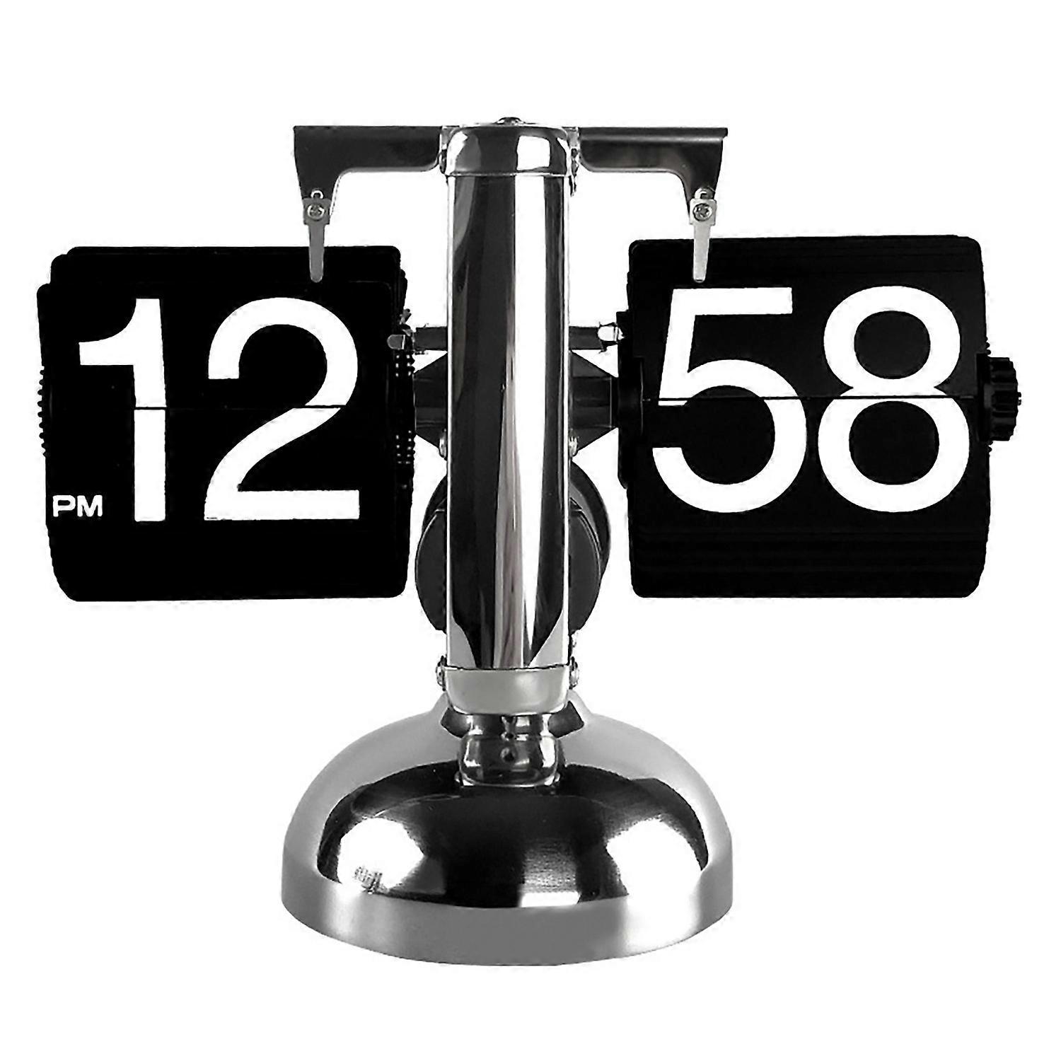 Digital Flip Down Clock Retro Minimalist Single Foot Mechanical Auto Flip Clock Desk Clock for Home 