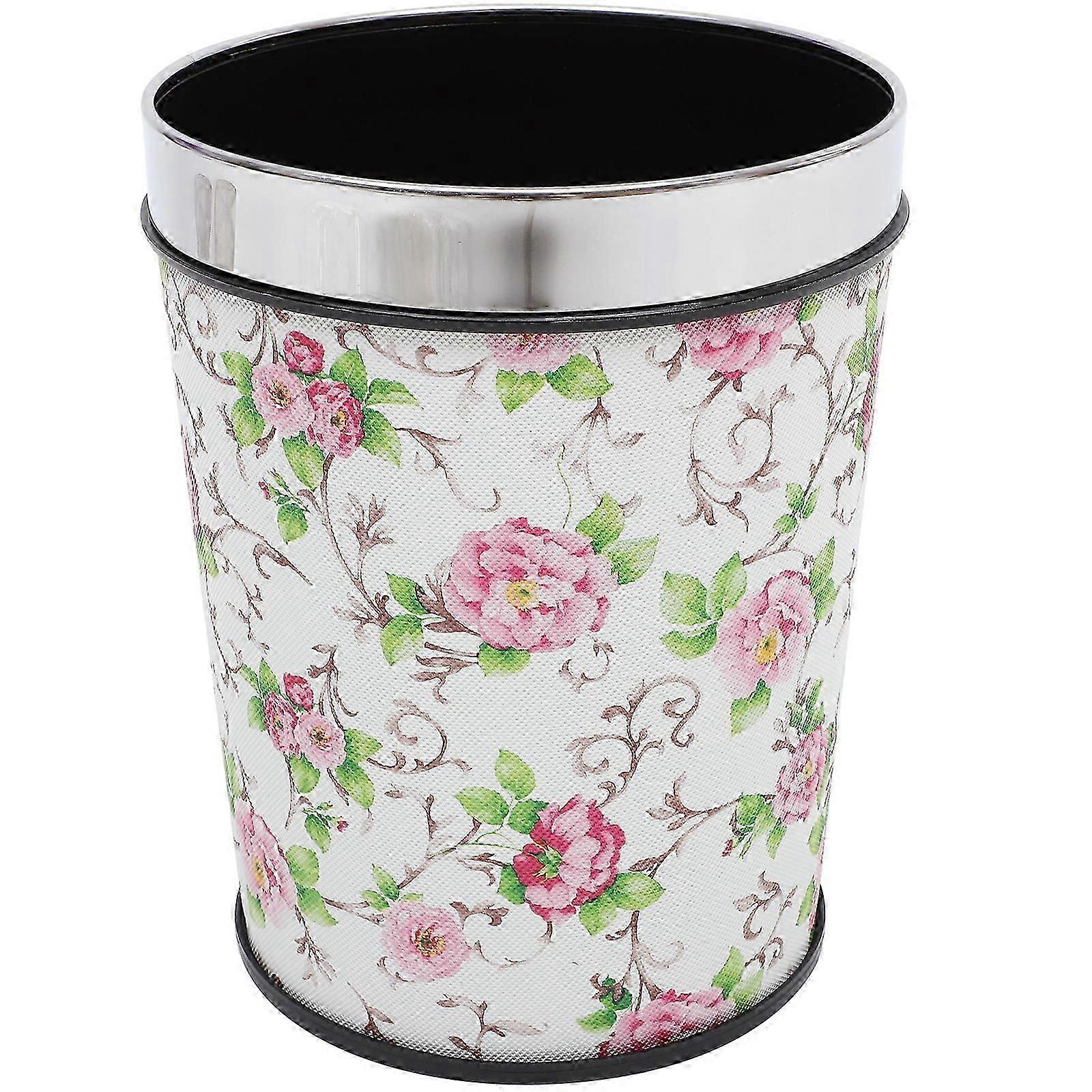 Vintage Trash Can Garbage Container Bin Retro Wastebasket Bedroom Garbage Can