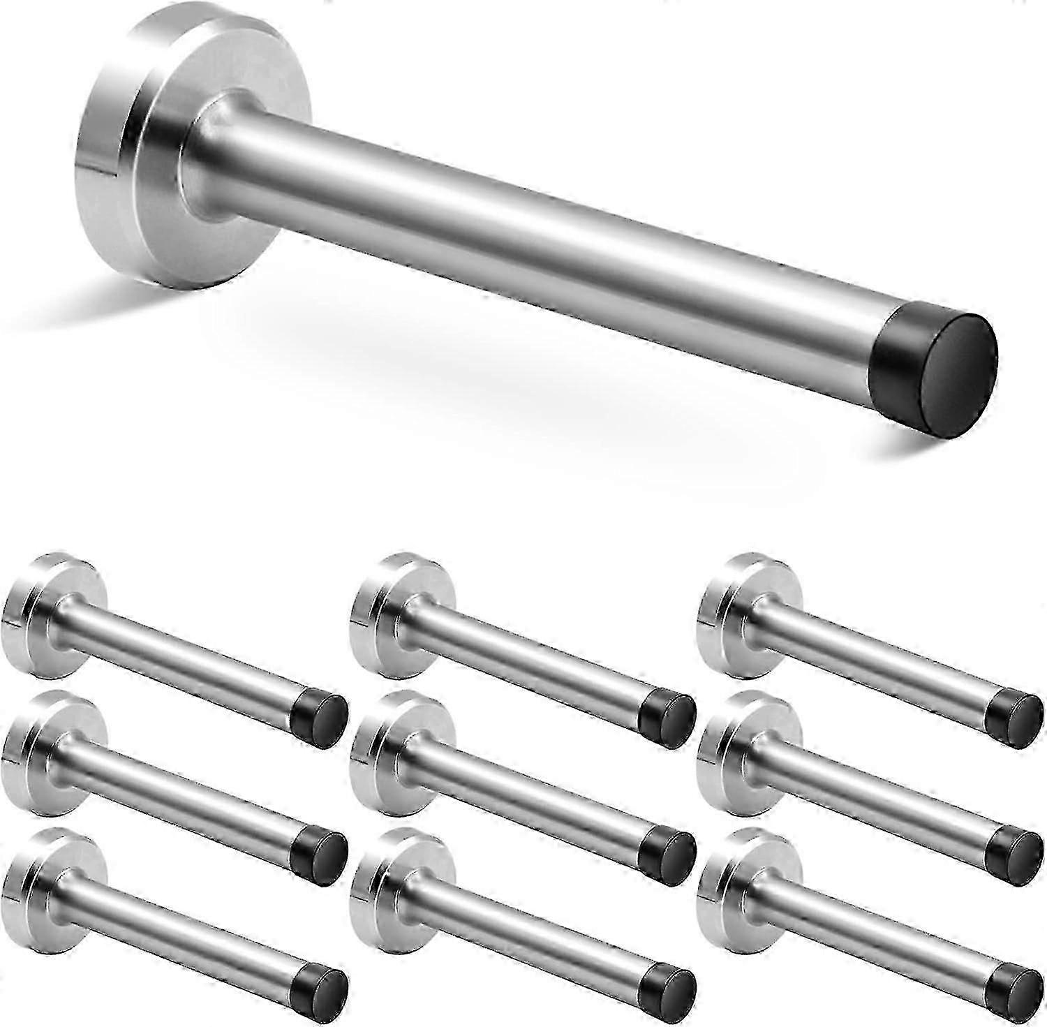 SDIGV 6 بوصة سدادة باب طويلة جدا من الفولاذ المقاوم للصدأ - مصقول من النيكل مثبت على الحائط لوح الأساس مانع الباب المصد لتدقيق الطفل