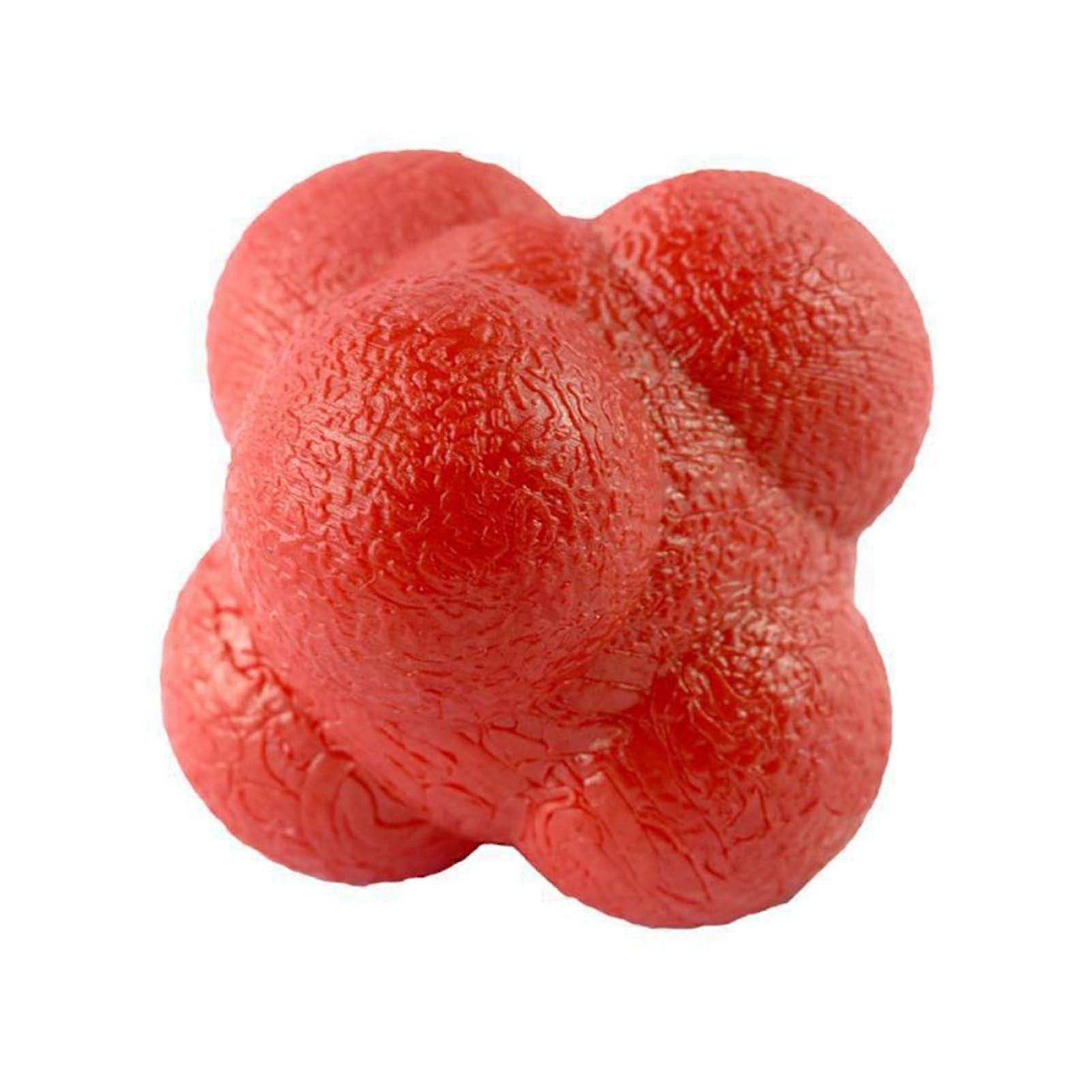 Training Reaction Balls 6-Sided For Mobility, Speed, Reaction Skills, Hand-Eye Coordination, Red Agility Trainer