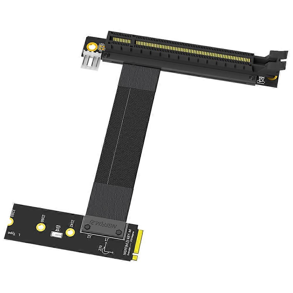 Riser Cable M.2 NVME to PCIE X16 Adapter Graphics Extension Cable 90 Degree PCI Express 3.0 16X to M Key Riser Cable A