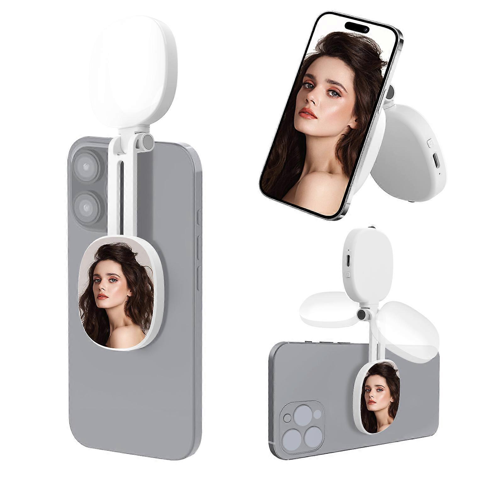 Magnetic Phone Individual portrait Light With 3 Color Configurations Adjustable Circle Light For Vlog Makeup Photography High Color accuracy Portable