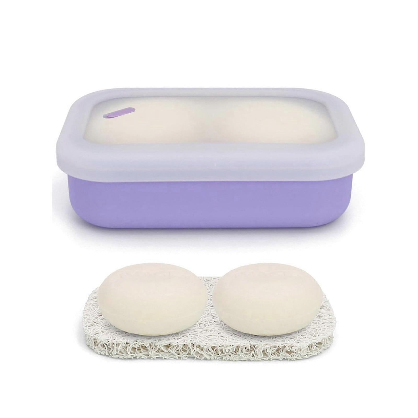 Portable Travel Soap Case with Draining Layer, Leak-Proof & Shatterproof, Compatible with Kayannuo - Christmas Clearance