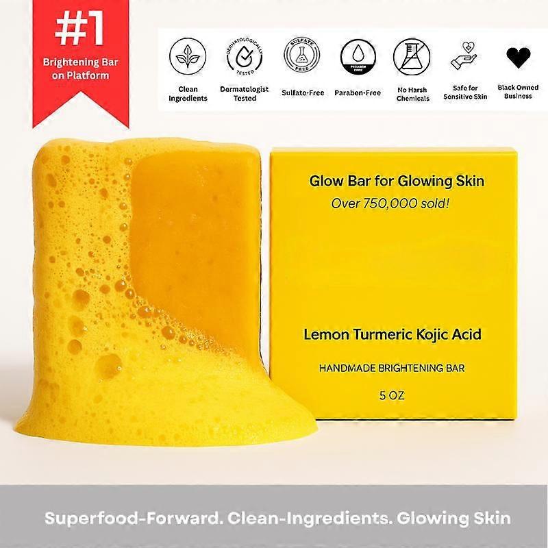 unbrand Savon au citron curcuma et acide kojique savon au curcuma enrichi en vitamine E pour peaux s