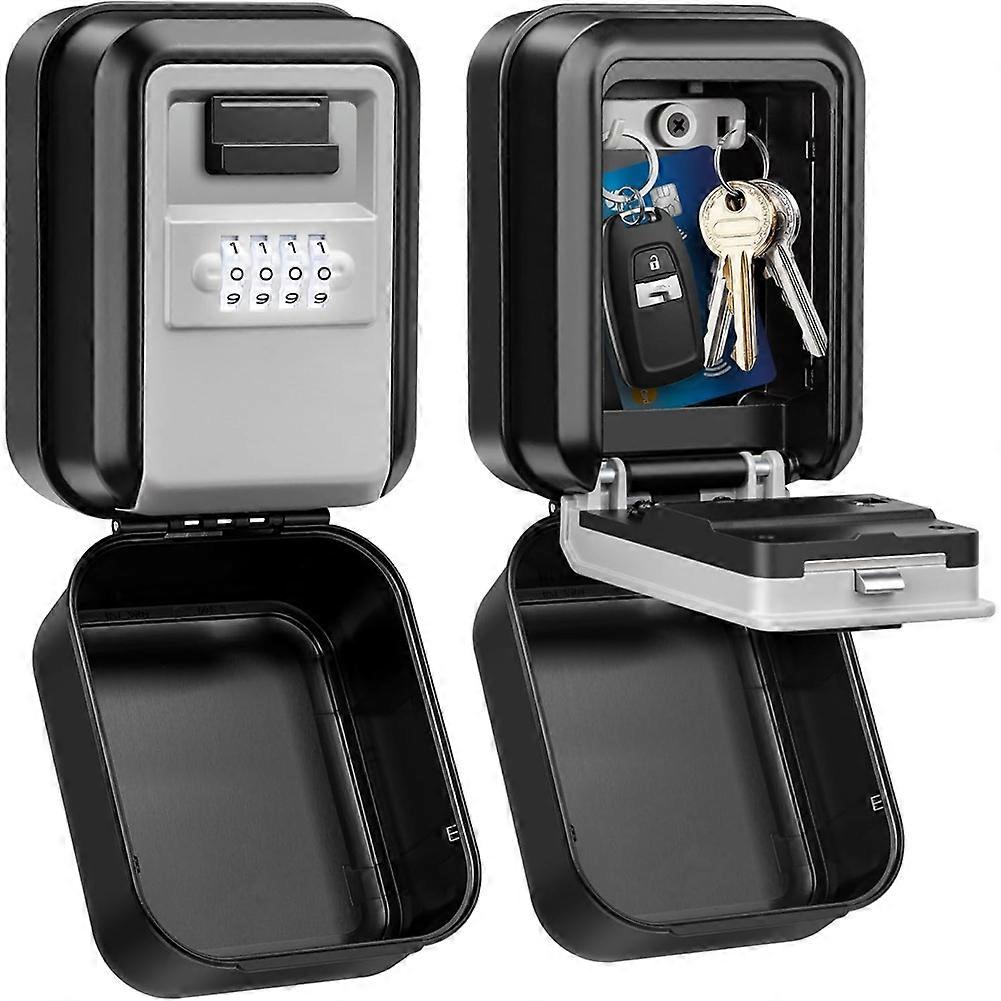Key Lock Box, Waterproof Wall Mount Lock Box for Keys with Code, 4 Digit Combination Lockbox for Ho