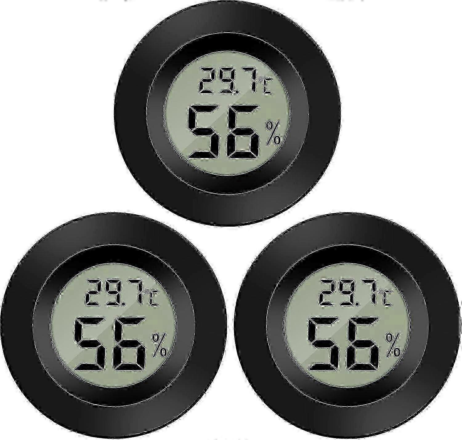3 Thlevel Mini Digital LCD Thermometer Hygrometer Temperature Humidity -50~70 10%~99% RH Portable Thermometer Thermo Hygrometer Indicator for Off