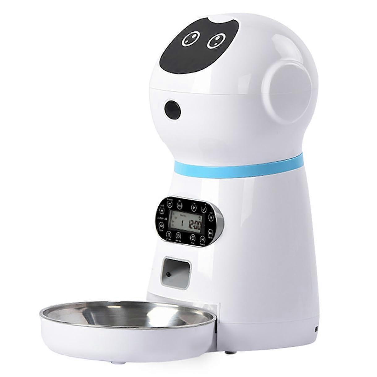 Automatic Pet Feeder with Timer and Large Bowl for Dogs and Cats, BiteResistant, Easy to Clean EcoFriendly Material