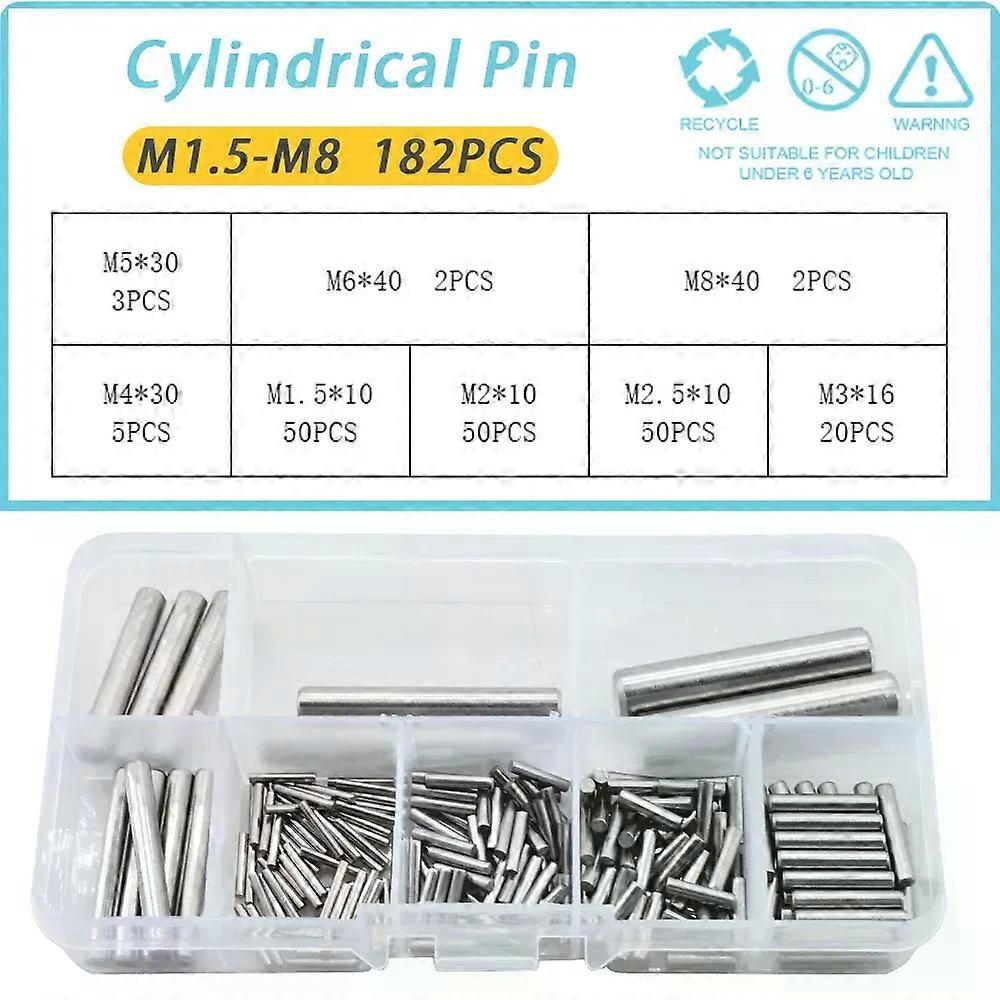 304 Stainless Steel Cylindrical Pin Shaft Solid Fixed Metal Rod Positioning Pin Fixed Lock Pin M1 M1.5 M2 M2.5 M3 M4 M5 M6