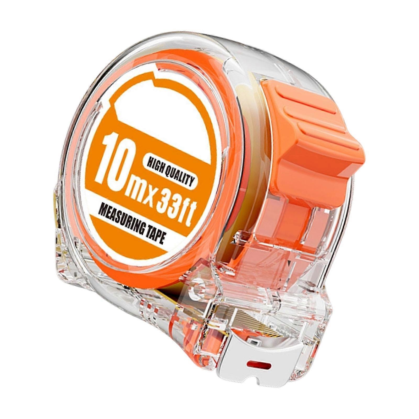 Transparent Tape Measure Tool 3Meter 5Meter 10Meter Option High Visibility Double Scale Marking Steel Cores Construction Multicolor