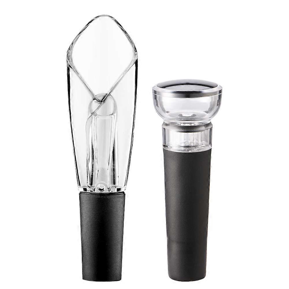 Wine Aerator Pourer with Vacuum Stoppers Set for Instant Aeration and Keeping Wine Fresh
