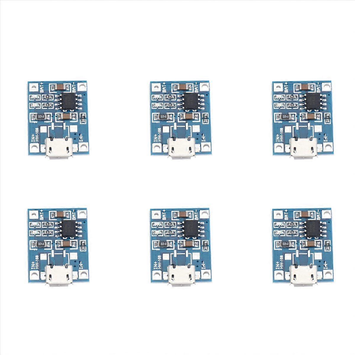 6X Micro-USB 1A Li-Ion 18650 Lithium Battery Charger Charging for Module Board