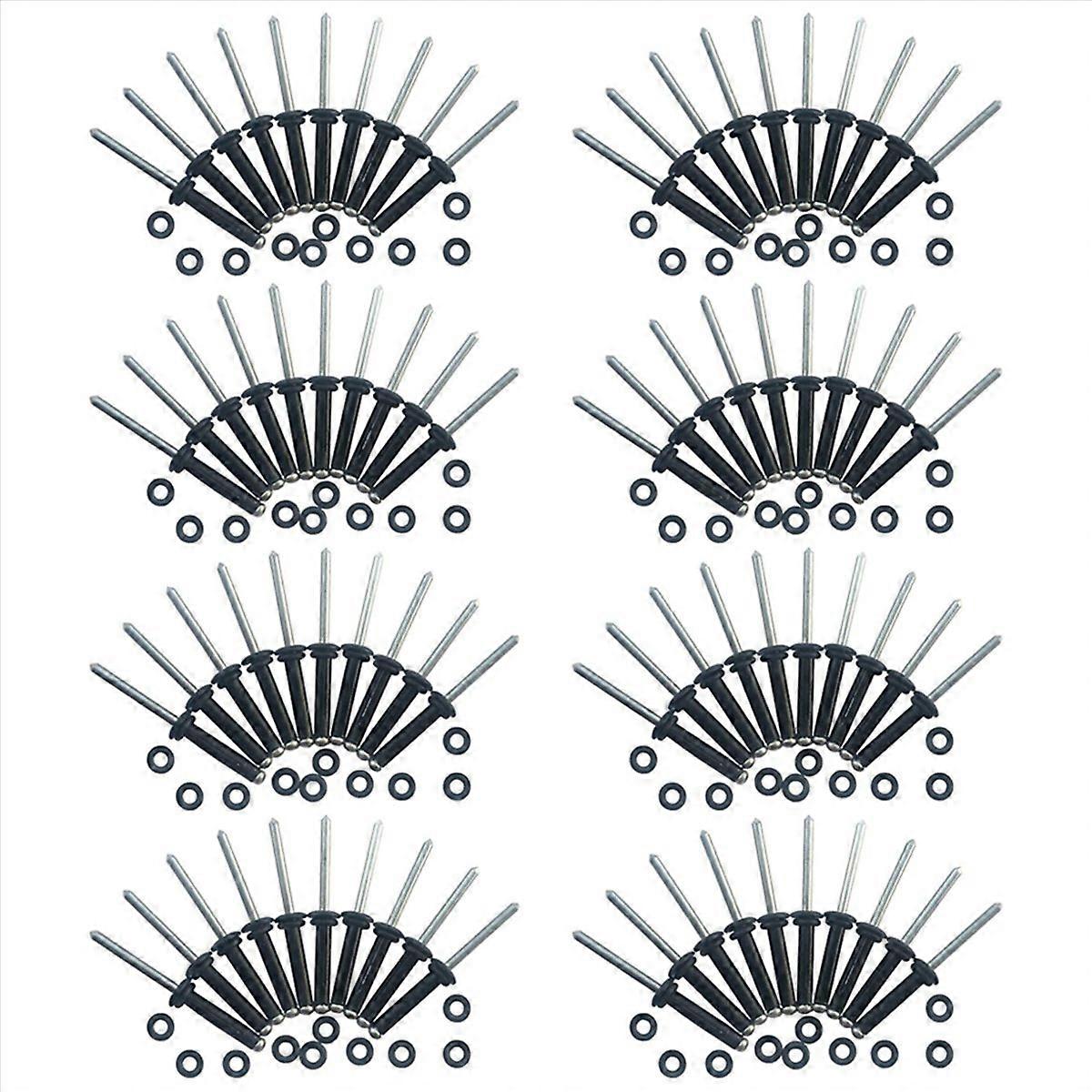 80 Pcs Tri-Grip Rivet with 80 O Rings Long Grip Tri-Fold Tri Bulb for Deep Water Installing Kayak, C