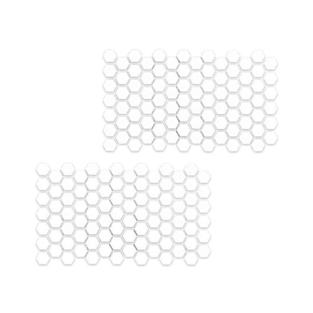 Car Window Honeycomb Sticker Set 2PCS High-Density PVC B-Pillar Decals with Optical Adhesive for Bubble-Free Installation and UV Resistance