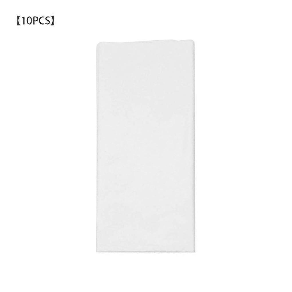 10pcs Gift Packaging Tissues Smooth Flower Wrapping Papers Folding Solid Color Gift Packing Covers, White