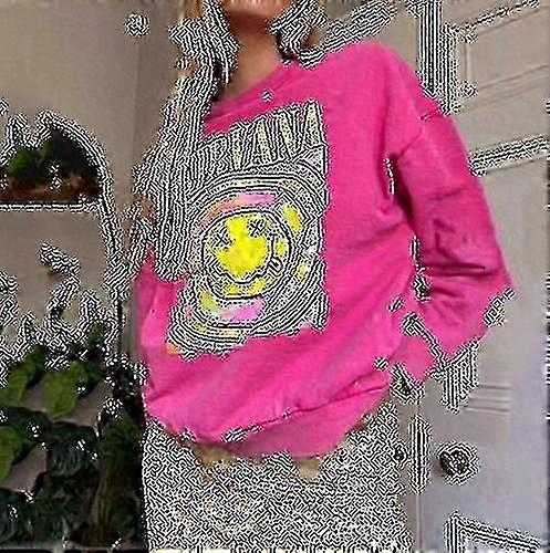 Crewneck Sweatshirt with Smiley Face for Nirvana Band Heliconia