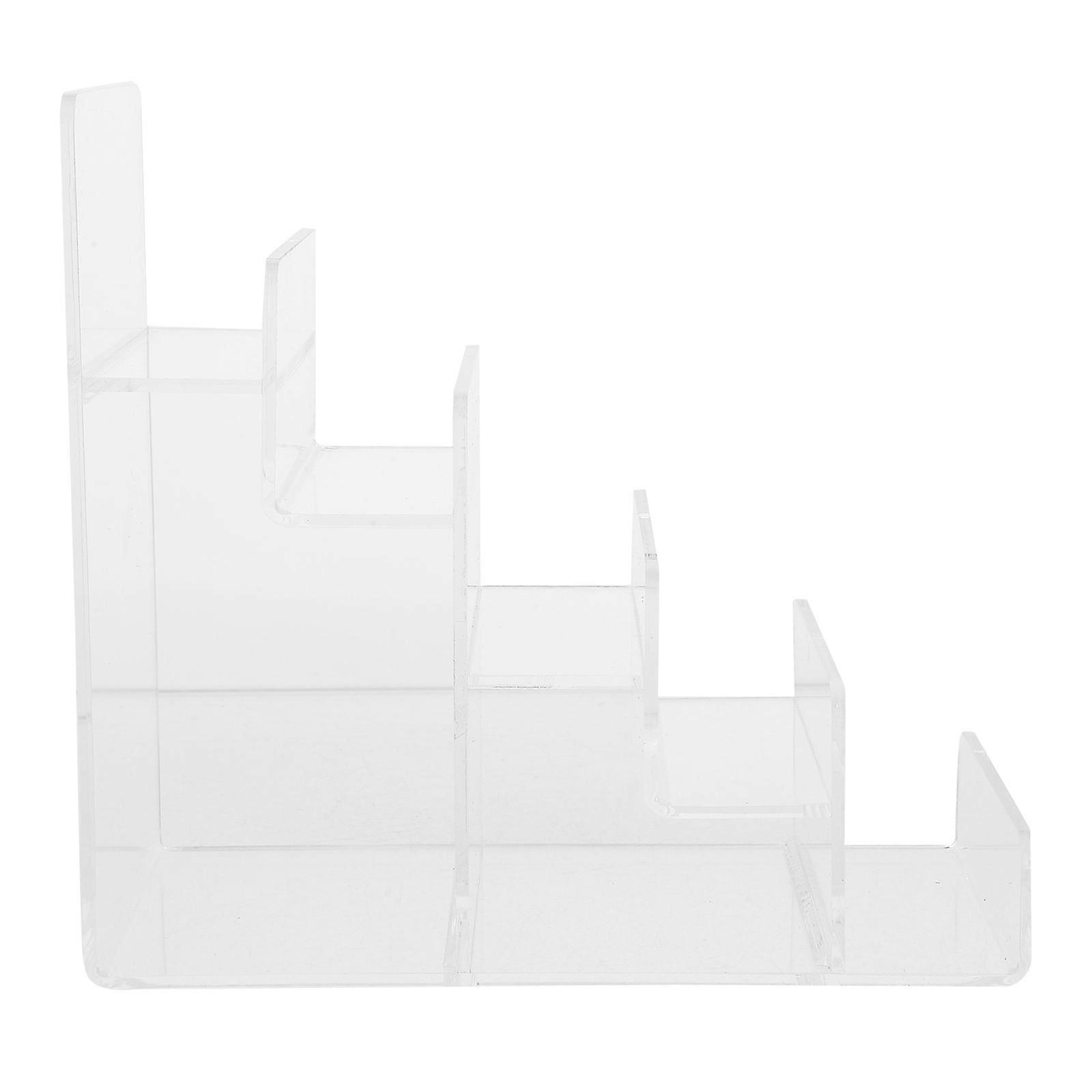 Wallet Display Stand Acrylic for Retail Use with Transparent 5-Tier Rack