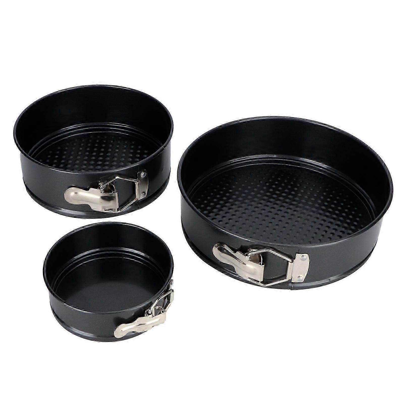 Efficient Baking Pan Set, Evenly Heating Capability & Nonstick Coating, 3Pcs/Set with 5in, 7in, 9in Sizes, Carbon Steel Material for Longevity &