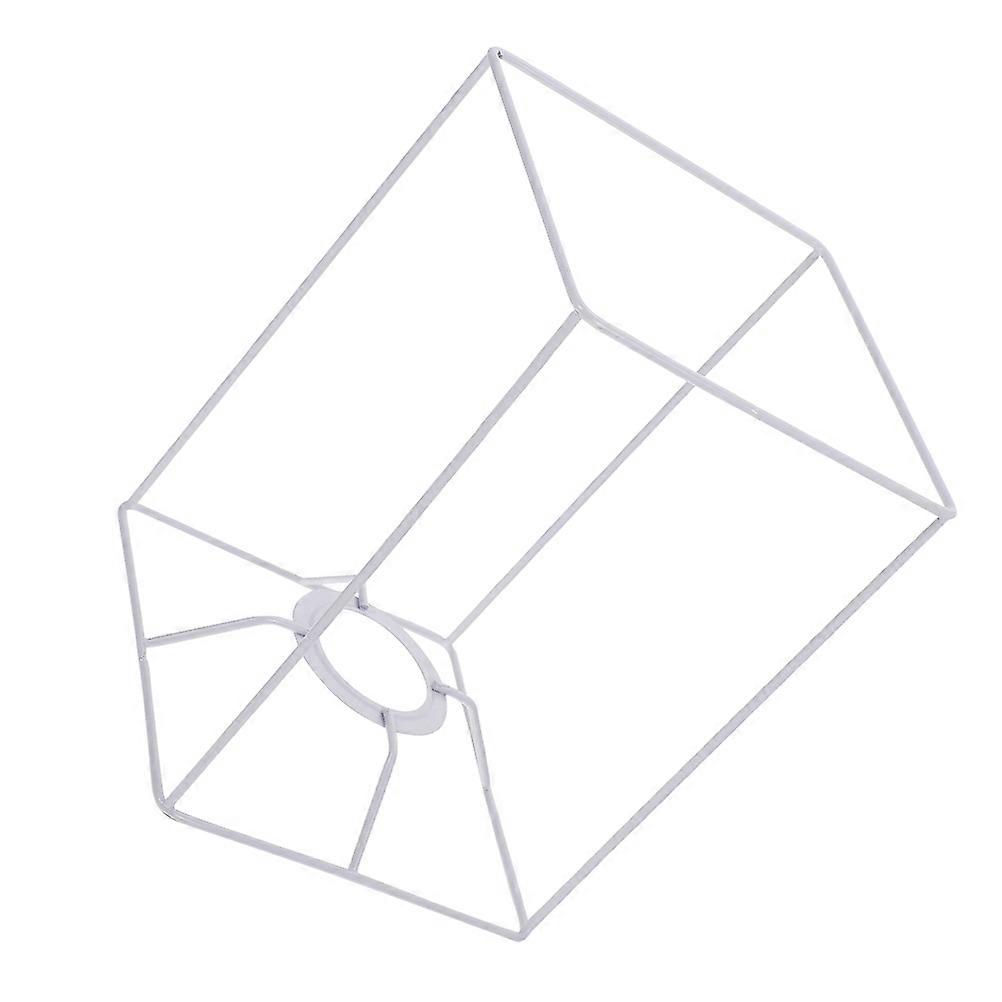 DIY Rustic Lampshade Holder Frame for Table Lamp Home Use White Iron