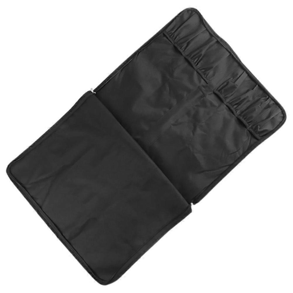 Black Roll Bag Multifunctional Design Lightweight Portable Case Ideal For Culinary Tools 1Pack