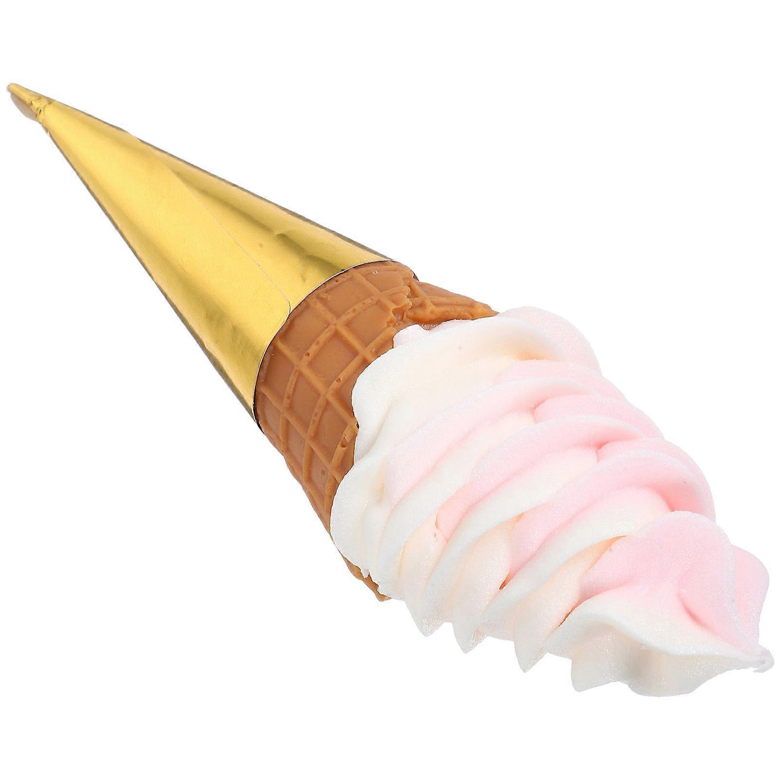 Ice Cream Cone Prop for Decoration Realistic Plastic Model