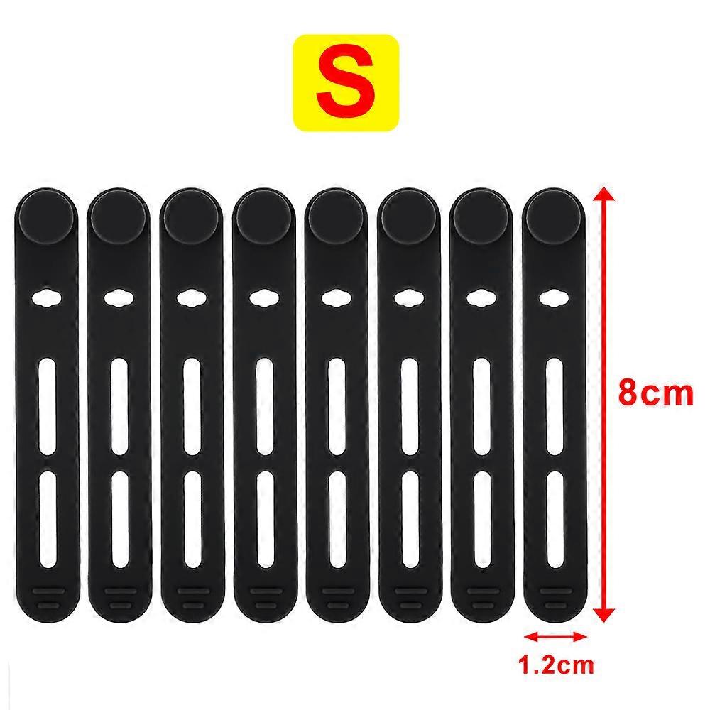 Silicone Cable Ties Soft Elastic Adjustable Cable Straps Cord Bundle Organizer Wrap Reusable Wire Management with Lock Buckle