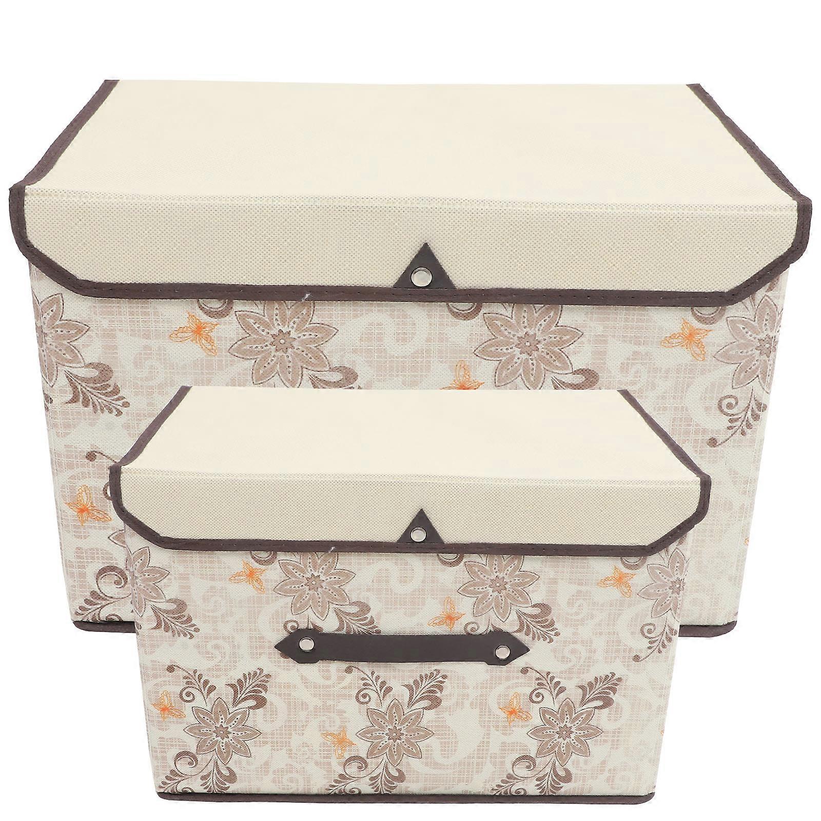 Dustproof Storage Bins Fabric Organizer 1Set with Handle for Clothes Storage