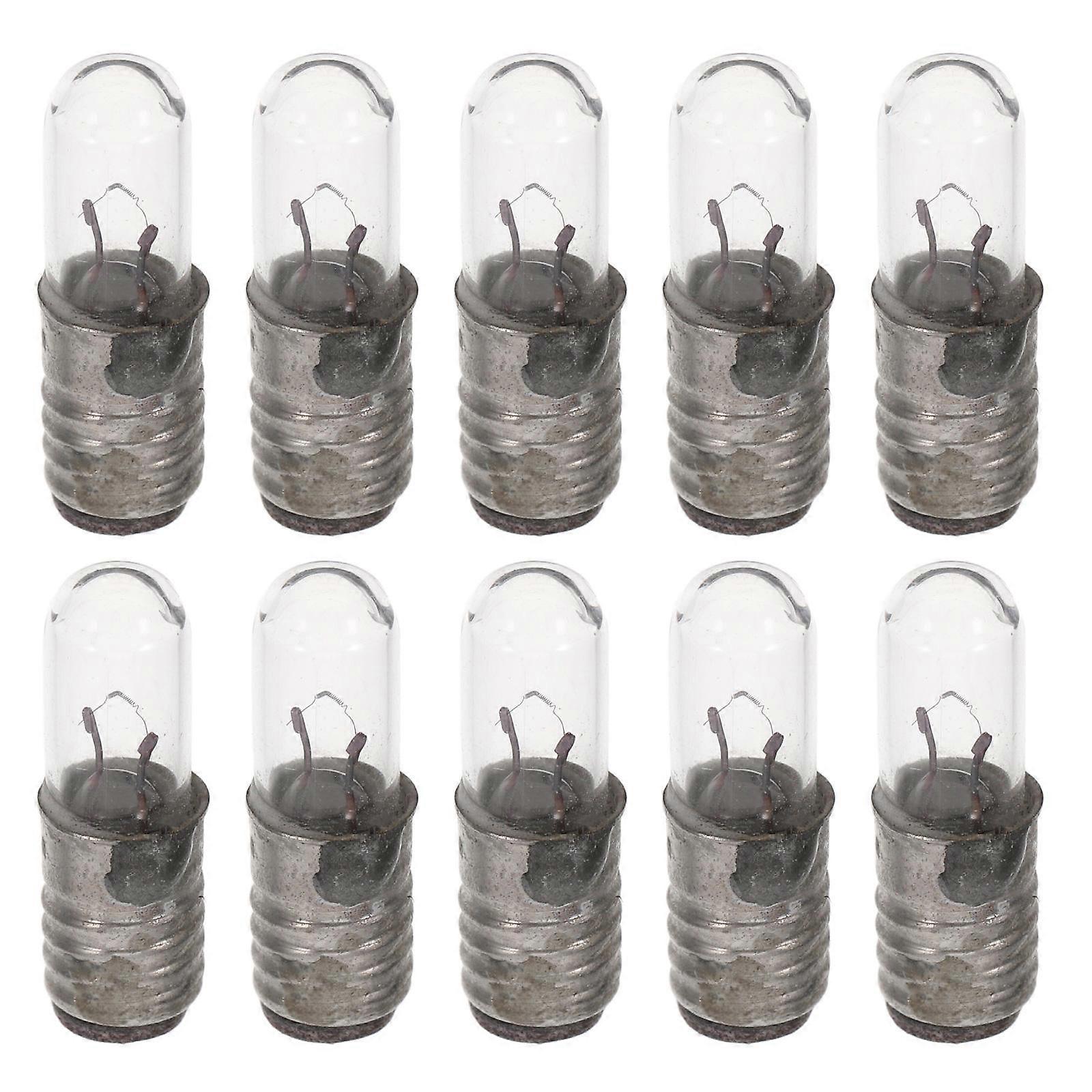 Tiny LED Micro Bulbs E5 Mini Light Bulbs for Microscope Screw Base 10Pcs