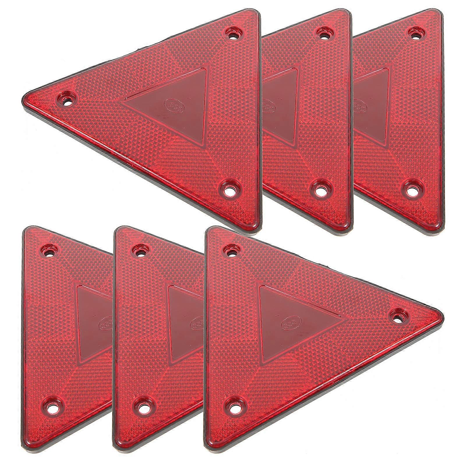 Slow Moving Triangle Warning Sign Car Triangle Reflectors Vehicle 6Pcs