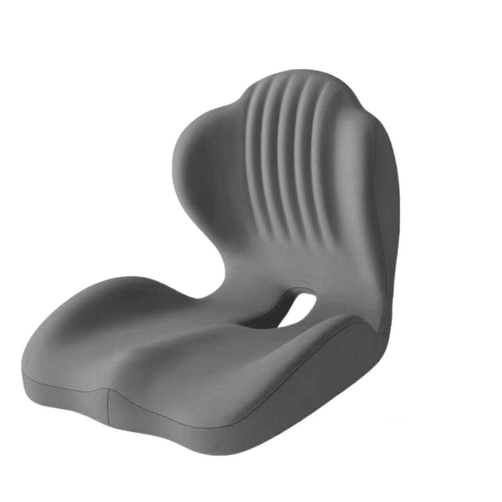 Memory Foam LShaped Seat Cushion with Back Support for Tailbone Pain Relief, NonSlip, Gray