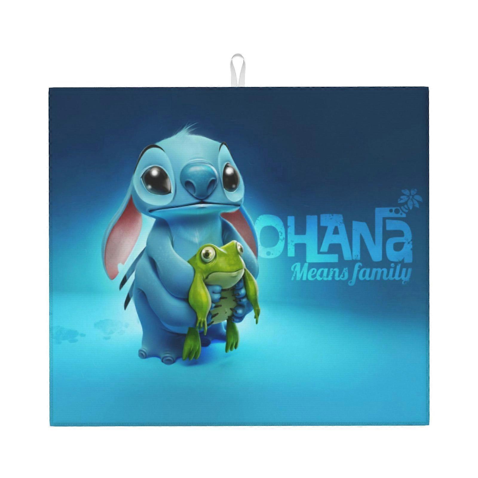 Stitch Dish Drying Mat For Kitchen Counter, Microfiber Dish Mat, Fast Absorbent Draining Pad