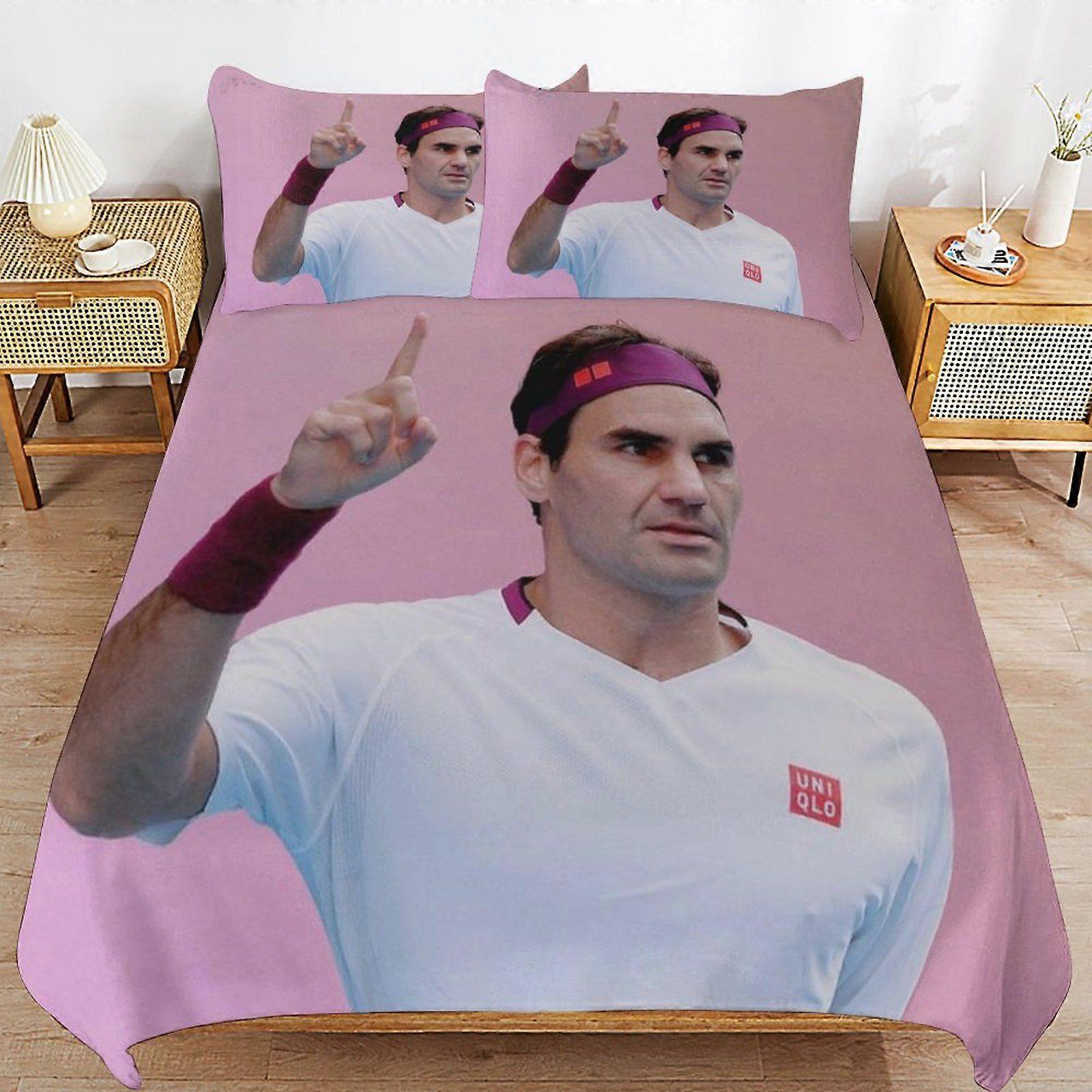Roger federer Daily Use Comfort Enhanced Weave Gentle Texture Bedding Essentials Duvet Cover Sets Solution