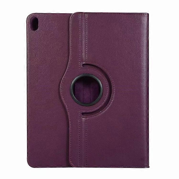 Stylish Case For Ipad Air2 Purple Lychee Texture Rotating Leather Stand