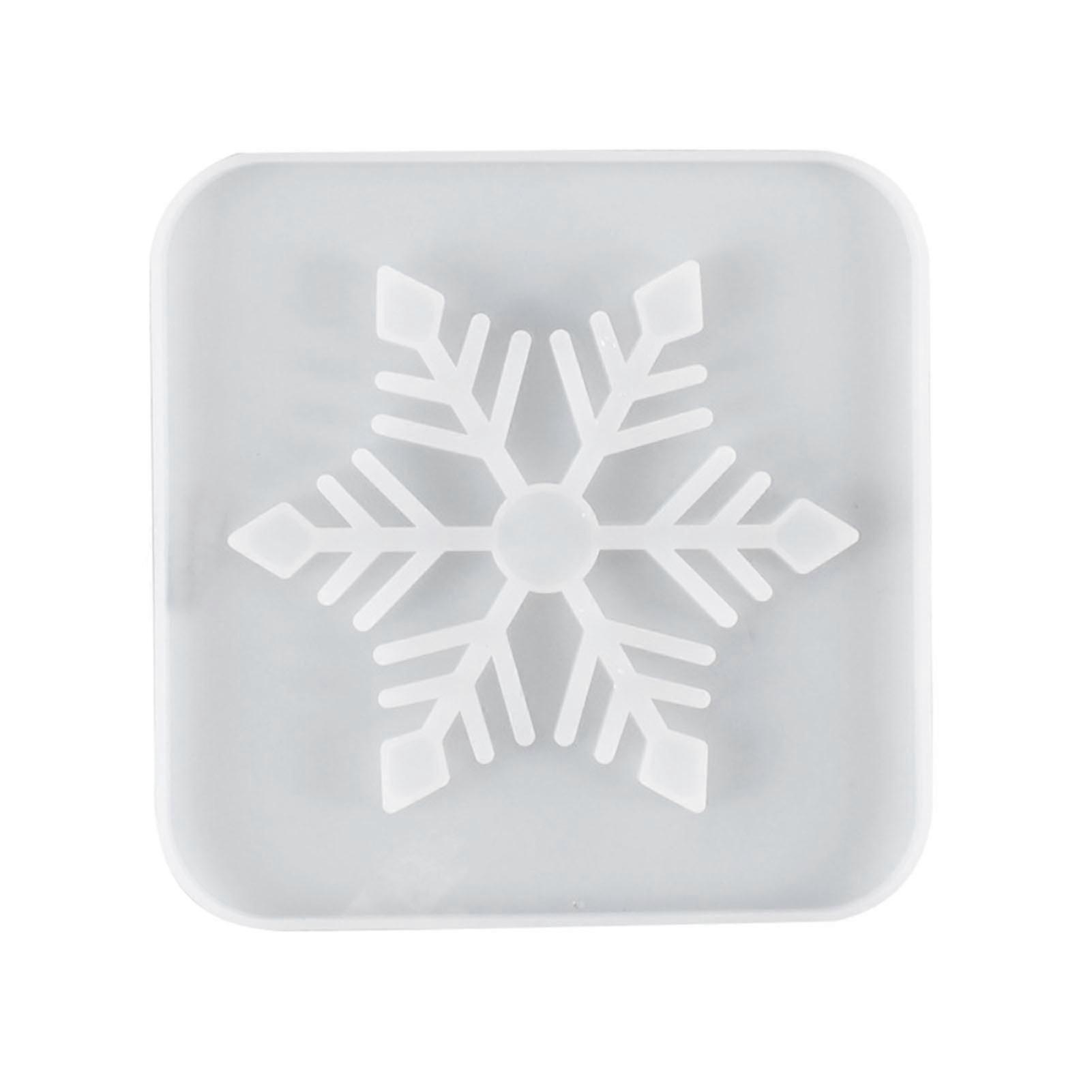 Christmas Hollow Snowflake Shape Silicone Epoxy Coaster Decoration Craft Mold