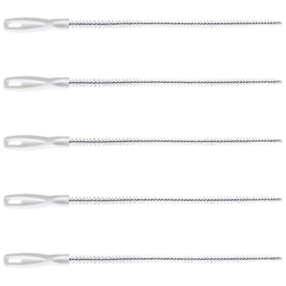 Drain Clog Remover Tool For Kitchen Bathroom Spiral Shape PP White 5Pcs