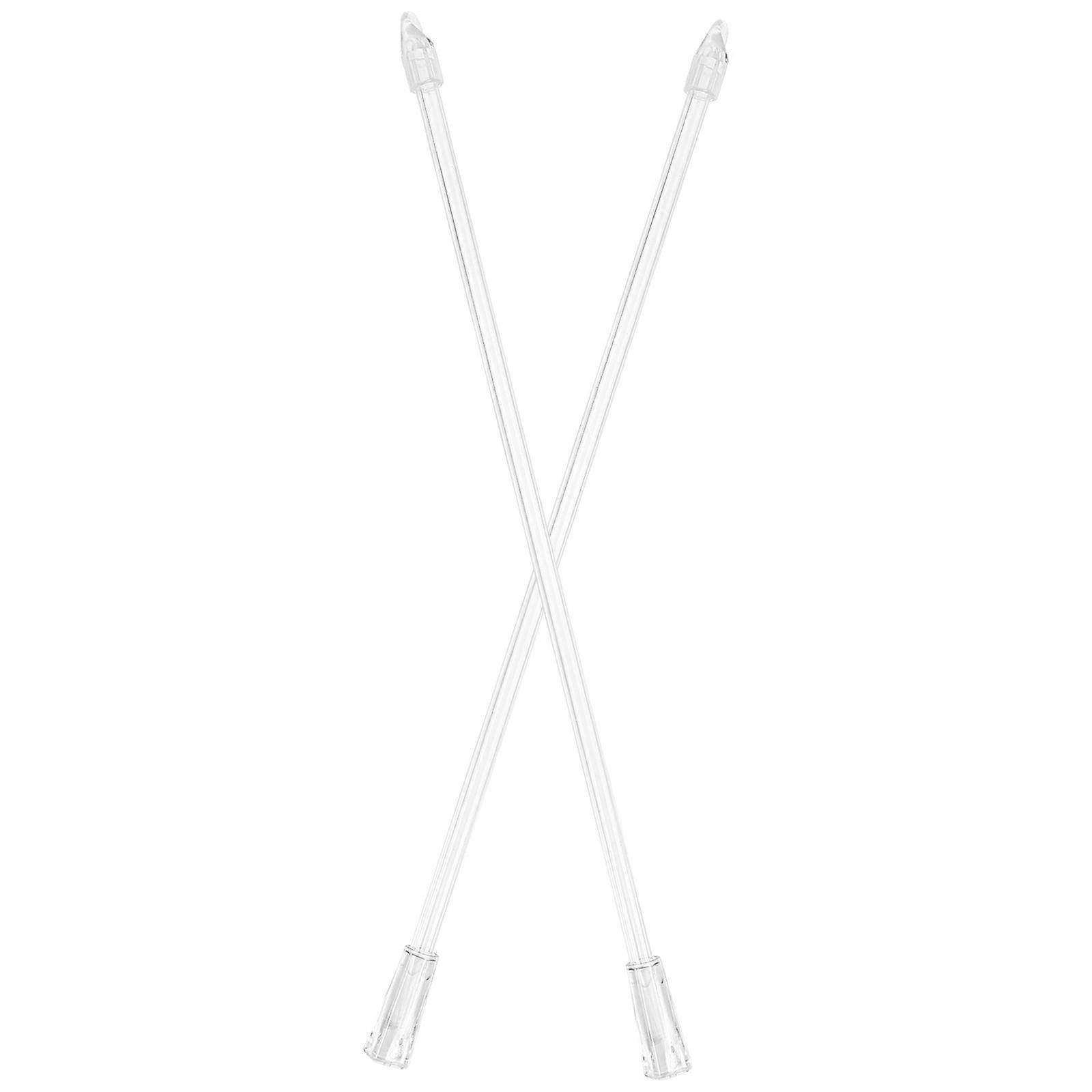 Transparent Blind Rod for Window Blinds with Hook 2Pcs Vertical Wand