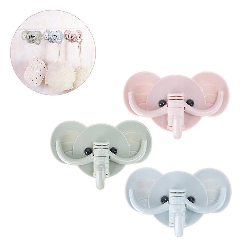Hat Hooks Blue Elephant Design Hooks for Hanging 6Pcs Wall Storage Set