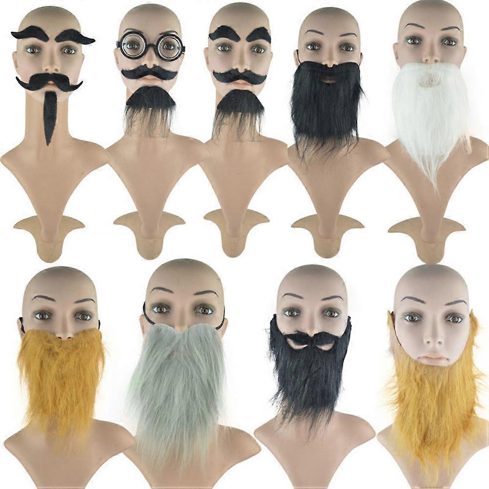 Party Funny Mustaches Simulation Beard Props for Costume 6Pcs Set