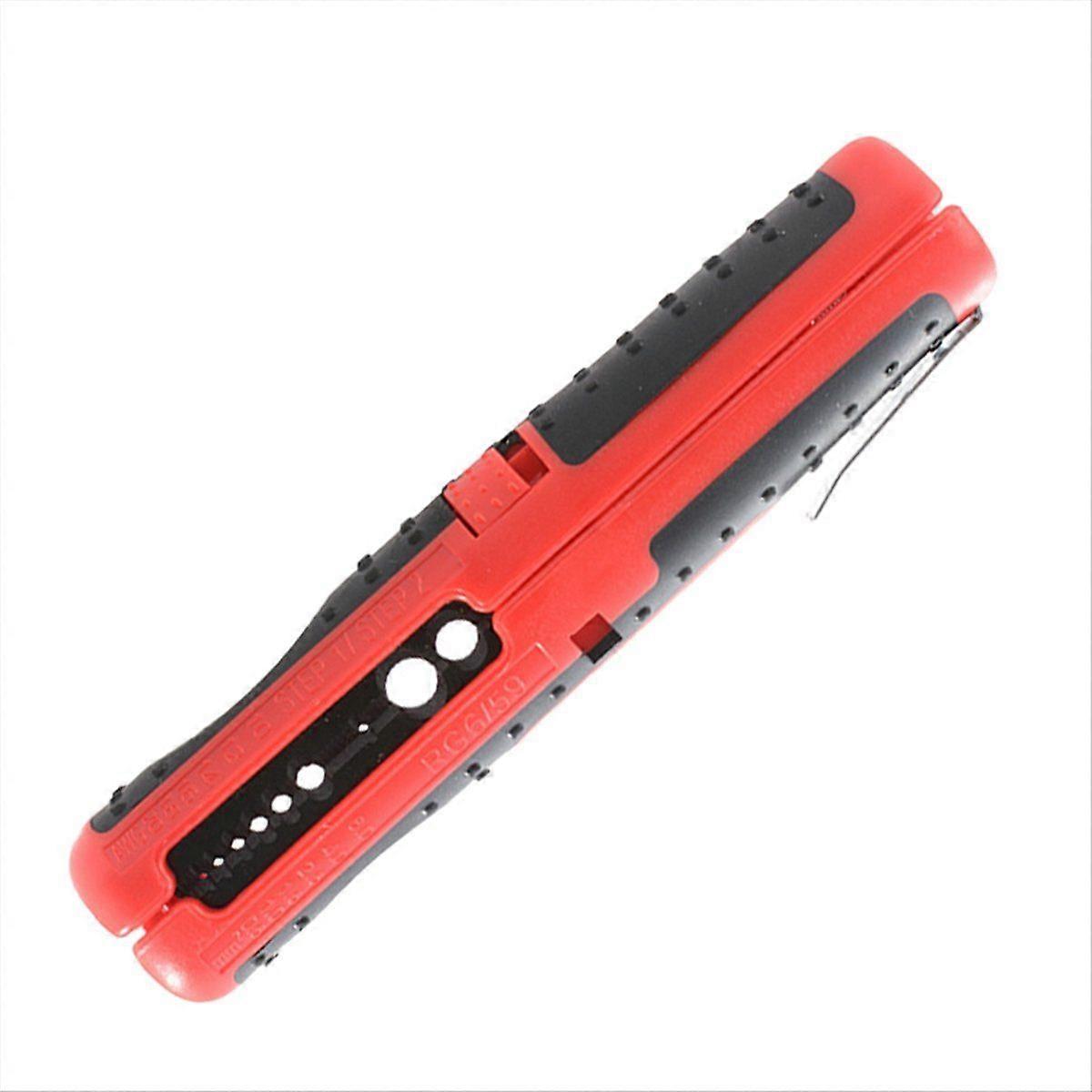 1PCS Wire Stripper Multi-Function Portable Pen Stripper, Network Cable, Wire, Coaxial Cable, Wire Cutter,10-20AWG,Red