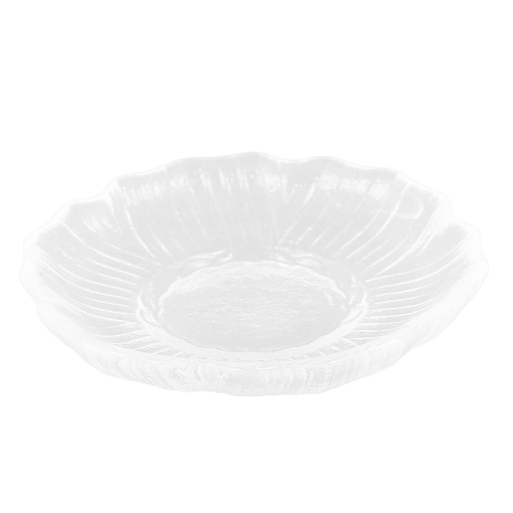 Glass Serving Platter Round Divided Snack Dish Tea Cup Saucer Decorative Design Protects Table