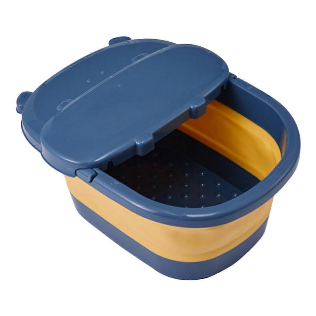 Foldable Foot Soak Basin with Bump Massage for Home Spa, SpaceSaving Collapsible Bucket